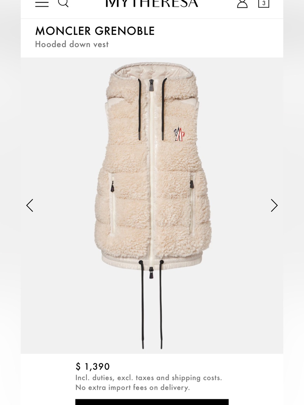 Moncler Grenoble Hooded Down Vest